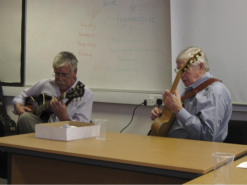 Louis Stewart and Mundell Lowe teaching