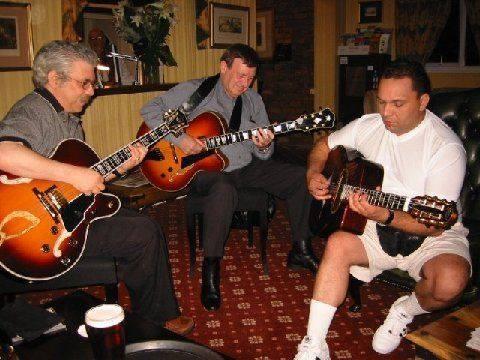 Trefor with Jimmy Bruno and Bireli Lagrene jam